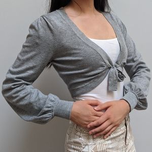 BNWT Forever21 cropped grey cardigan